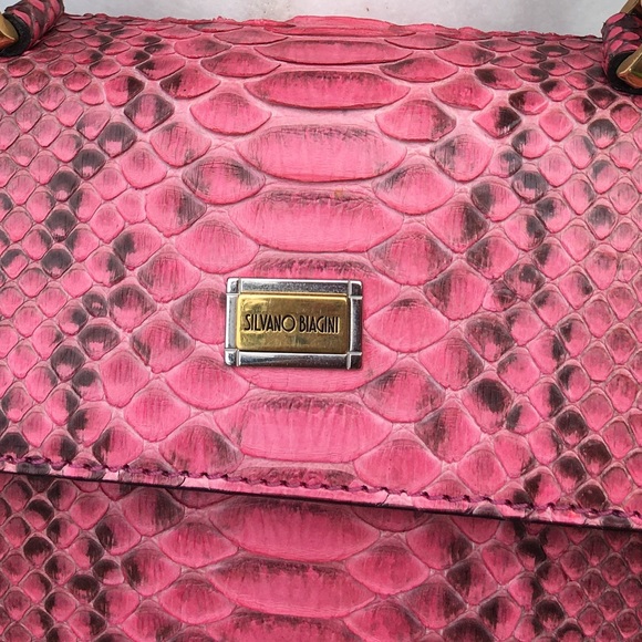 Silvano Biagini Pink Python Bag - Picture 7 of 14